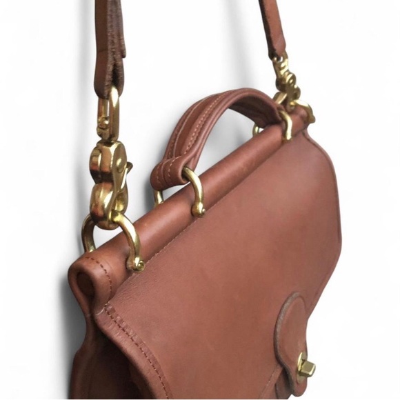 Vintage Authentic Leather Coach Willis Satchel Shoulder Bag #9927 Crossbody Tan - Picture 15 of 16